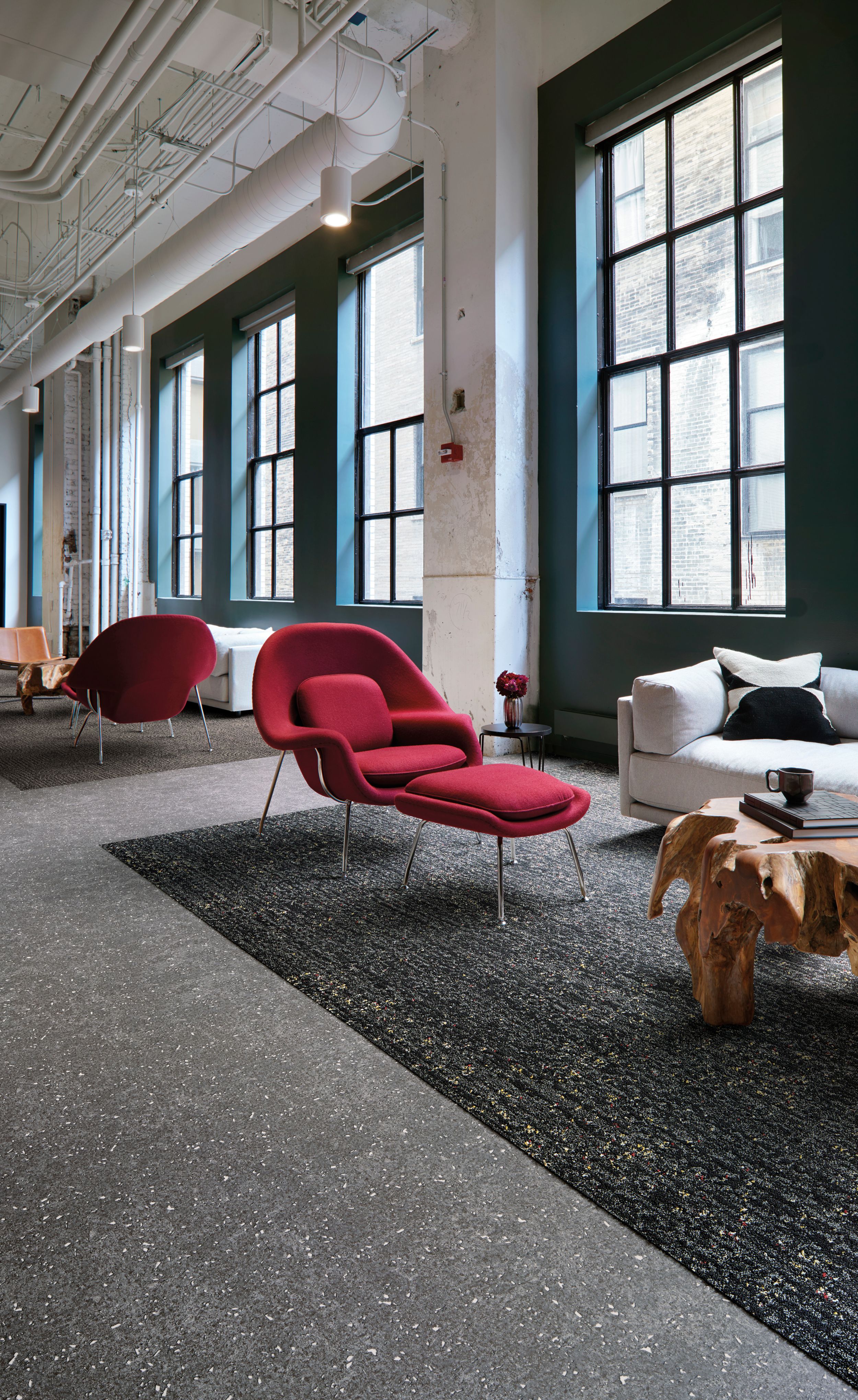 Interface Step Aside, Step This Way, and Walk the Aisle carpet tile in seating area with red chair numéro d’image 9